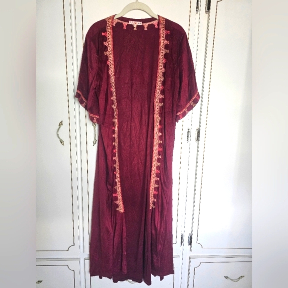Orange Creek Red Dolman Sleeve Maxi Dress